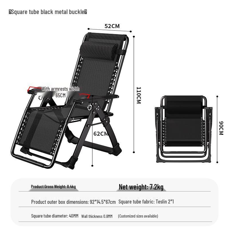 Adjustable Folding Chair: Sit or Recline with Backrest - Ideal for Napping at Home, Office, or Beach.