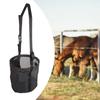 Equestrian Hay Bag for Outdoor Use, Grain Feedbag with Mesh Design And Solid Base