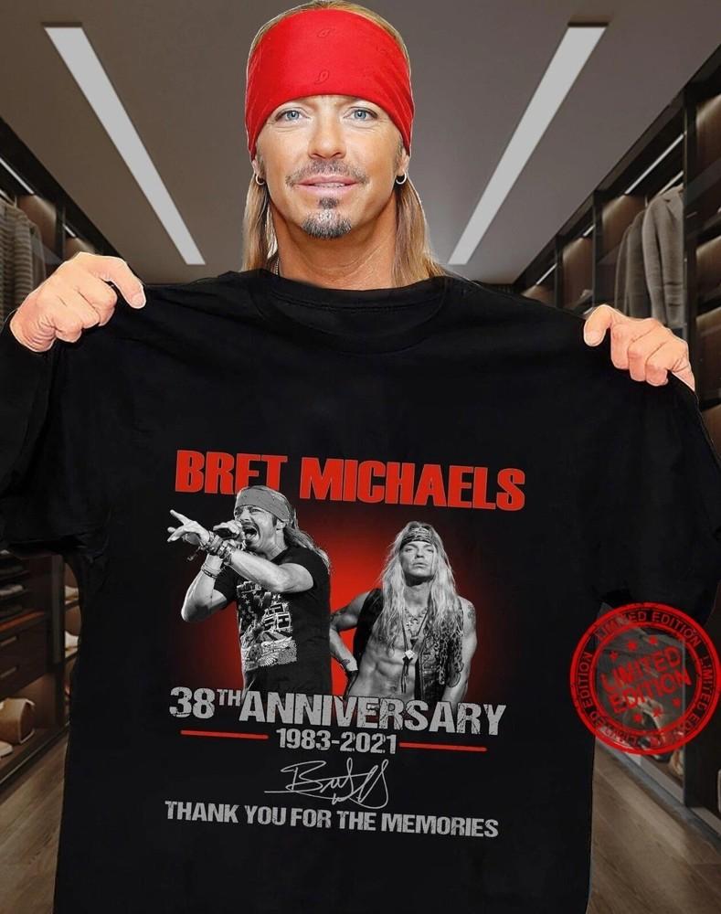 

Винтажная футболка Bret Michaels Roses And Thorns Классическая черная Унисекс S-5XL Унисекс футболка XL