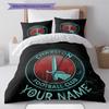 Custom Name Charlton Athletic Pattern Bedding Quilt Set  Home Decoration  Gift (1 * duvet cover + 2 * pillowcase  without core)