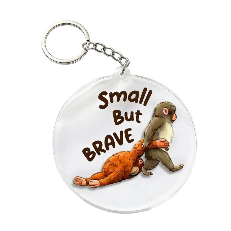Delightful Acrylic 2D Flat Gorillas Keychain Pendant Ideal For Car Decoration Or Personal Items Backpack Ornament