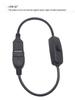 USB 2.0 Male to Female Charging Extension Cable with Switch for Desk Lamp, Fan, Car Recorder (Two-Core Wire)