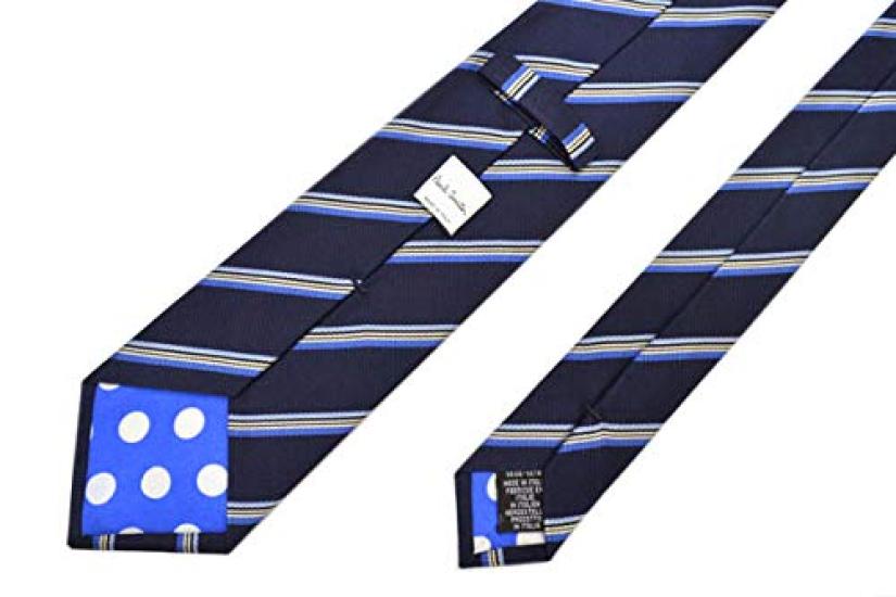 Paul Smith Striped Silk Tie Blade Eps19w019 Navy Men's (8cm Width), ALU19-47,