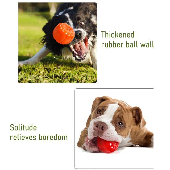 Squeaky Pumpkin Dog Toy Interactive Dog Chew Toy Teeth Cleaning Toy for Aggressive Chewers Puppy Teething
