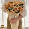 Crocheted Rose Bouquet Blanket 80/110cm Knitted Style Throw for Sofa Bed Home Decor Floral Decorative Blanket