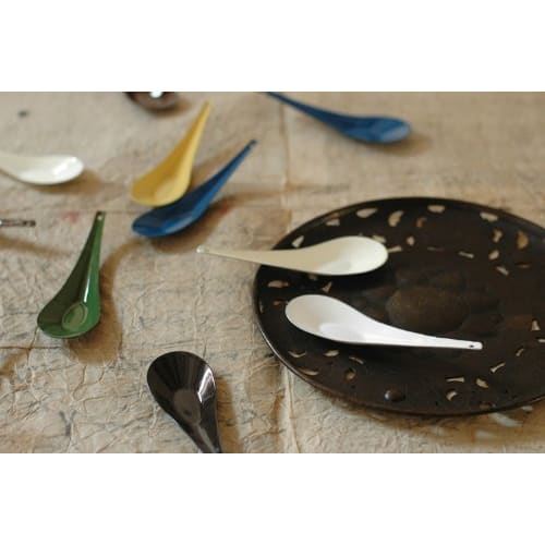 Kurashiki Design Planning Office x Noda Horo Enamel Spoon, Dark Gray (Black)