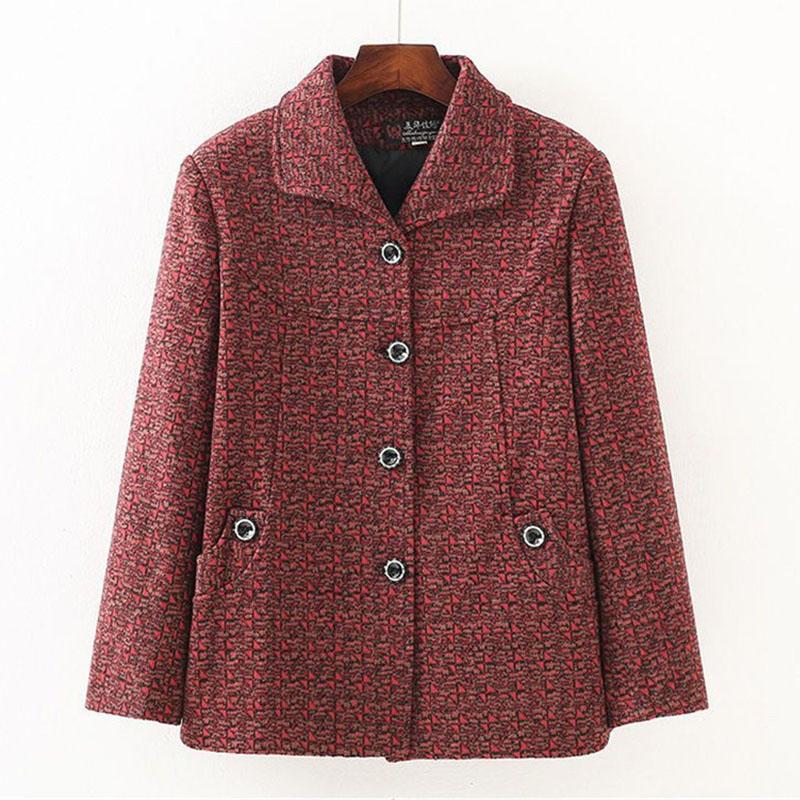 Manteau d'hiver de grand-mère Ajouter du velours Épais Âge moyen Femmes âgées Veste polaire Chaud Décontracté Hauts Mère Automne Doublure fine Vêtements d'extérieur