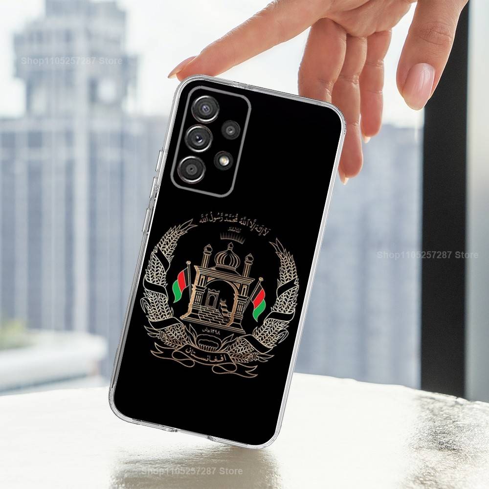 Flag OF Afghanistan Art Phone For Samsung A30,71,51,S20,10,9,Ultra,FE,Lite, S21,23,22,PIus,Transparent, Silicone Case