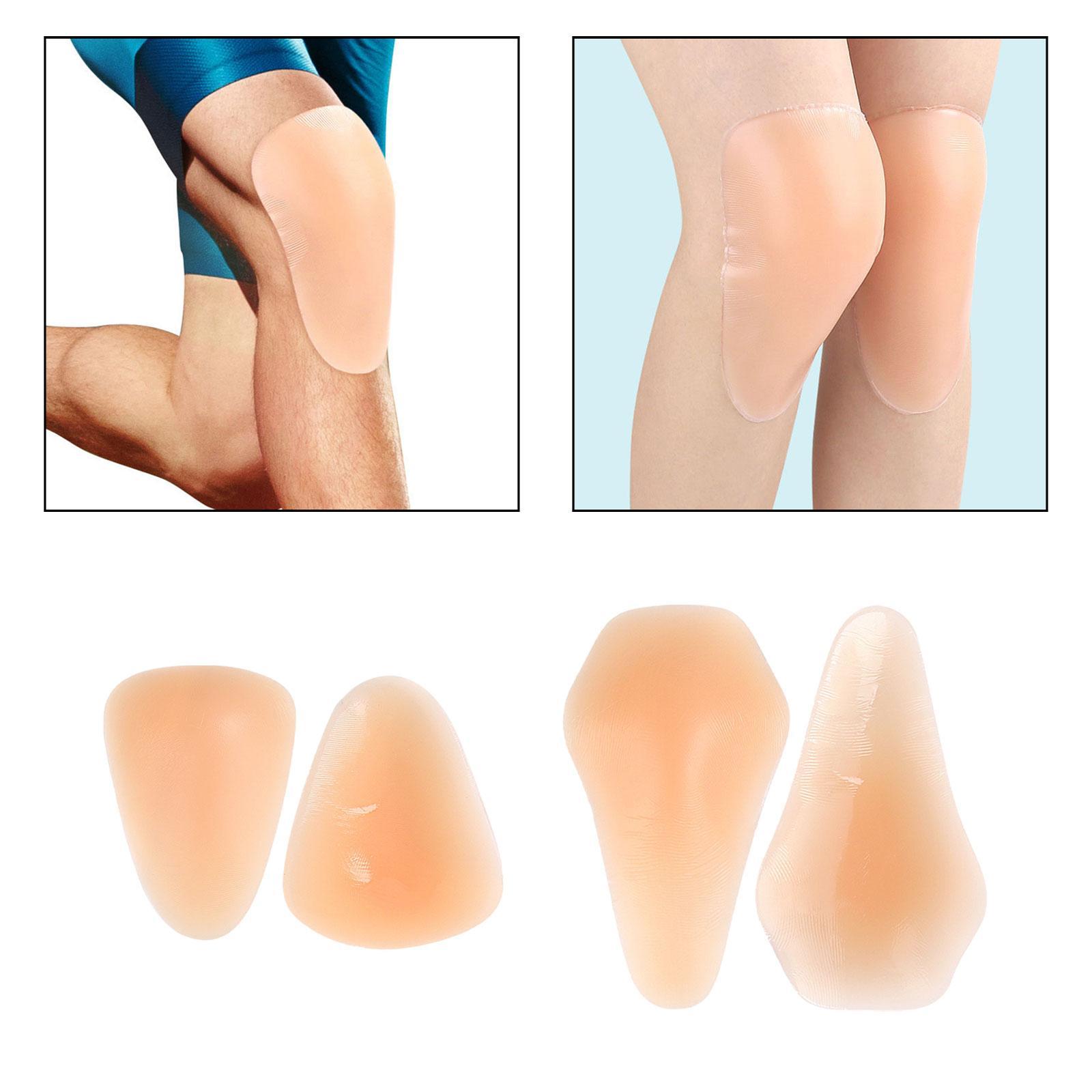 

1 Pair Silicone Knee Pads Knee Mat Elbow Guards Support Cushion Adults Leg Protectors Knee Braces for Winter Outdoor Skating 12.5cmx22.5cm