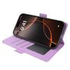 For iPhone 16 Pro Wallet Case with Dual Magnetic Clasp Litchi Textured Leather Flip Stand Phone Cover