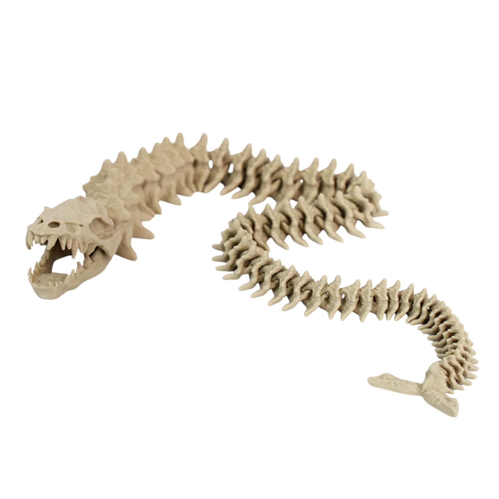 Реалистичный 3D скелет динозавра - Украшение для аквариума - Модель плезиозавра, Игрушка-арт Bone Color