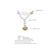 Yhpup Trendy Simulated Pearls Bead Chain Pendant Shell Zircon Necklace 18K PVD Plated High Quality Fashion Summer Jewelry