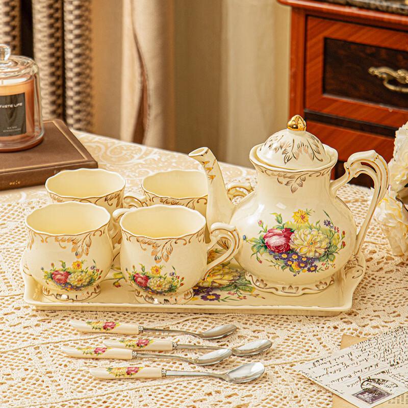 Handun Ceramic Teacup Set - Romantic Flower Sea