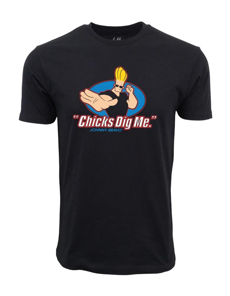 Johnny Bravo Chicks Dig Me Graphic T Shirt S