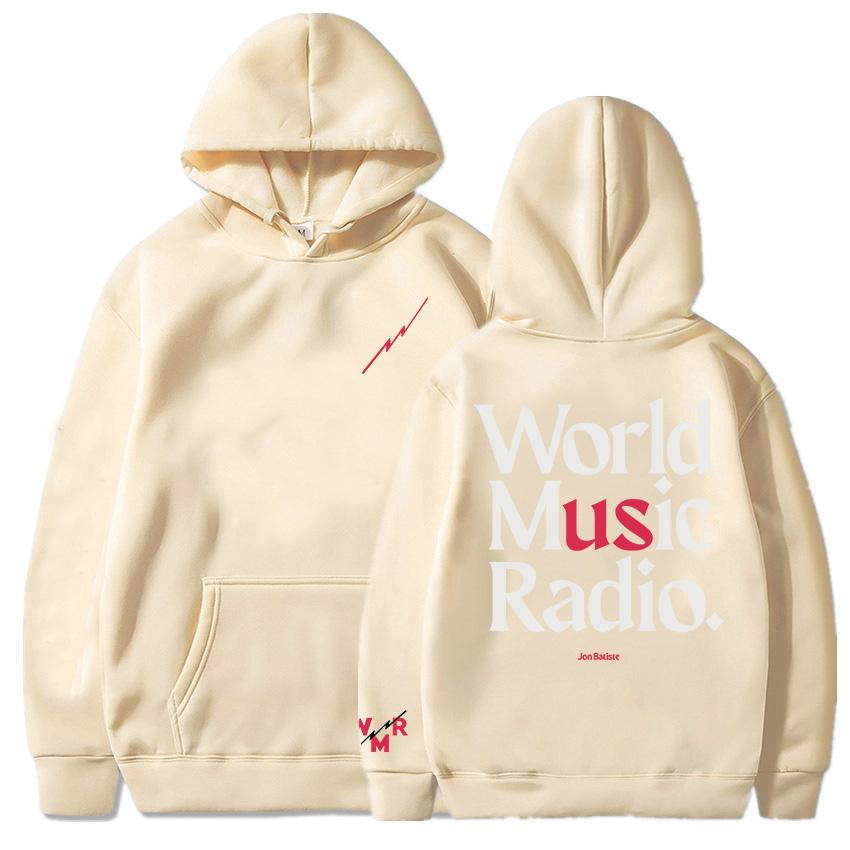World M-US-ic Radio Hoodies Jon Batiste Drink Water Sweatshirt Long Sleeve Fashion Hooded Pullovers Print Clothing