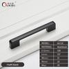 128mm Home Hotel Italian Aluminium Alloy Black Color Furniture Handles Drawer Kitchen Cabinet Bookcase Hardware Cabinet Pulls