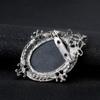 Head Design Crystal Rhinestones Brooches Vintage Style Gothic Brooches  Women's Accessories