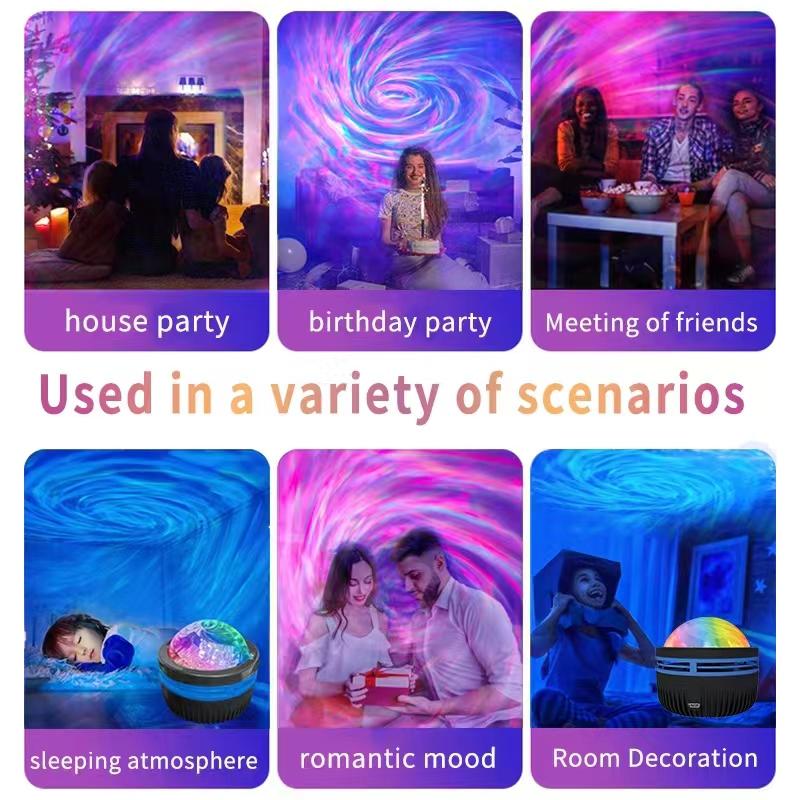 1PC LED Galaxy Projector Light Colorful Galaxy Sky Projector Bedroom Night Light Kids Room Decoration Party Decoration