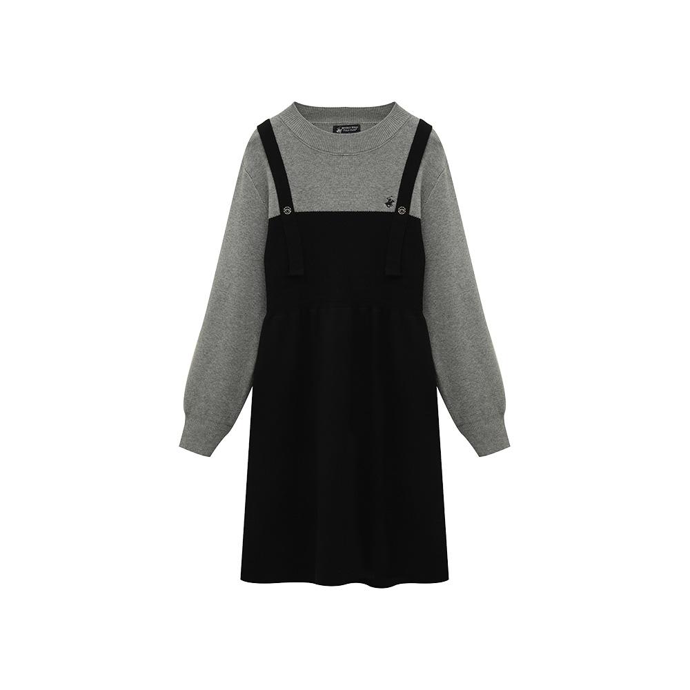 BHPOLOCLUB Women'S Sling Color Block Knit Dress Op387