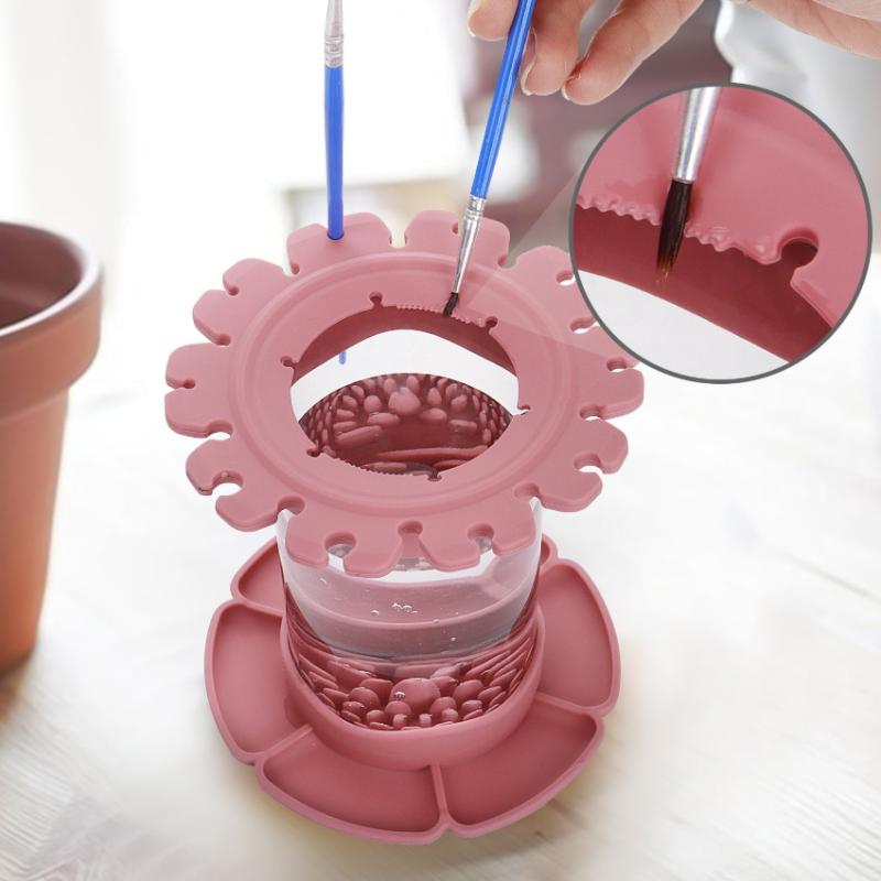 Rinser Diy With Brushes Holder Brush Organizers Brush Washer Paint Brush Cleaner Rinse Cup Calligraphy Paintbrush Cleaning Art