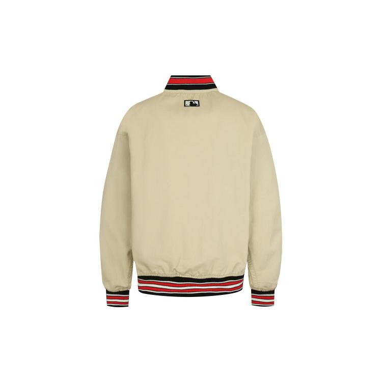 New MLB Base Logo Jackets Unisex Khaki 31JP05011-50B