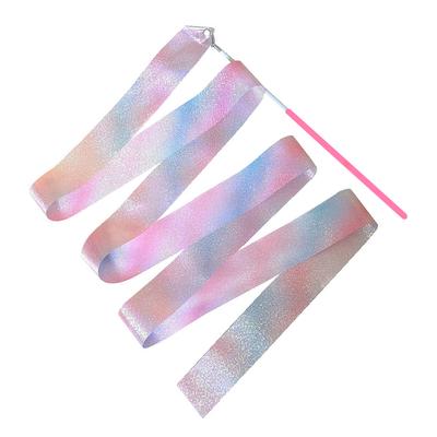 2M Dance Ribbon Stage Show Prop with Twirling Stick Dancing Streamers Art Gymnastics Ribbon for Artistic Dancing Gymnastics