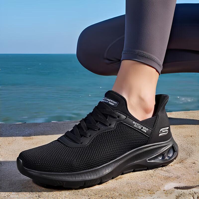 Skechers 117509 Women s Slip-On Soft-Sole Mesh Running Shoes 37