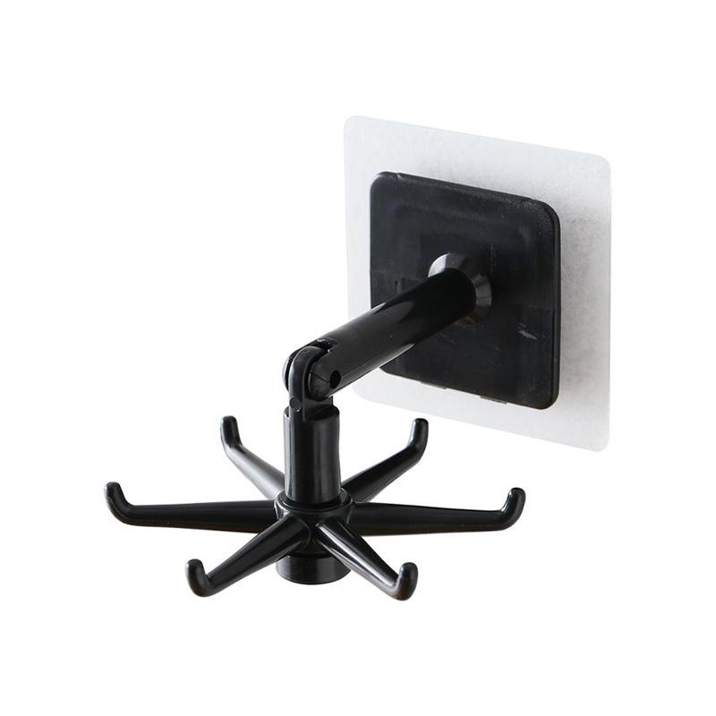 Gancho Multifuncional e Rotativo, Sem Furos, Rack de Armazenamento Adesivo Forte, Adequado para Itens Pequenos na Cozinha e no Banheiro