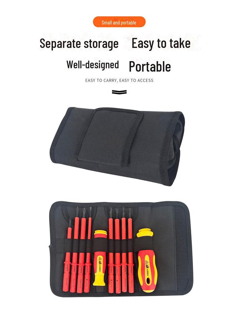 Isoliertes Multifunktions-Schraubendreher-Set mit Werkzeugtasche für Elektriker