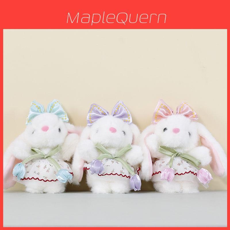 Plush Bunny Keychain With Flower Design For Girls And Women