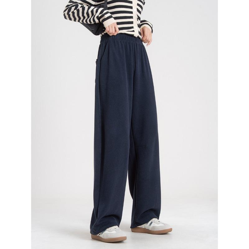 Denim-blaue Säbelhosen, Herbst- und Winter-Neuheit, hochtailliert, an den Füßen gebunden, locker, lässig, fallend, Bananen-Hosen, Wide-Leg-Hosen
