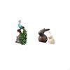 Elegant Ceramic Peacock And Bunny Animal Sculpture Collection for Bedroom Office Living Room