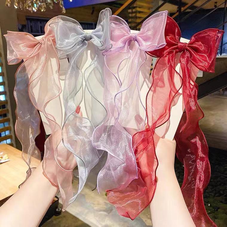 Korean Bow Ribbon Hair Clip for Women and Girls - Fairy Braided Headdress