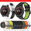 Brățară de ceas compatibilă, cu nervuri, în două culori, pentru seria Garmin Fenix 7 Pro