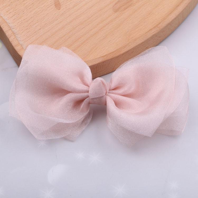 Korean Princess Pearl Bow Hair Clip for Girls - Fashionable Yarn DIY Headwear