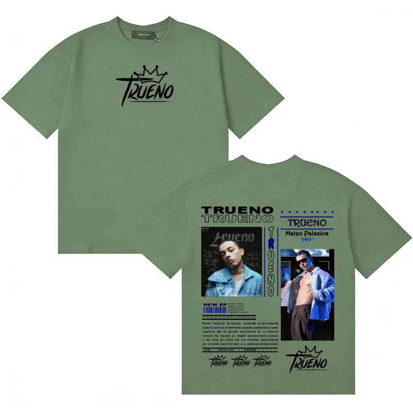 Rapper Trueno Gothic Album Tshirt Unisexs Womens Clothes Harajuku Short Sleeve Tee Shirts Cotton Oversized Y2K Tshirts Streetwear