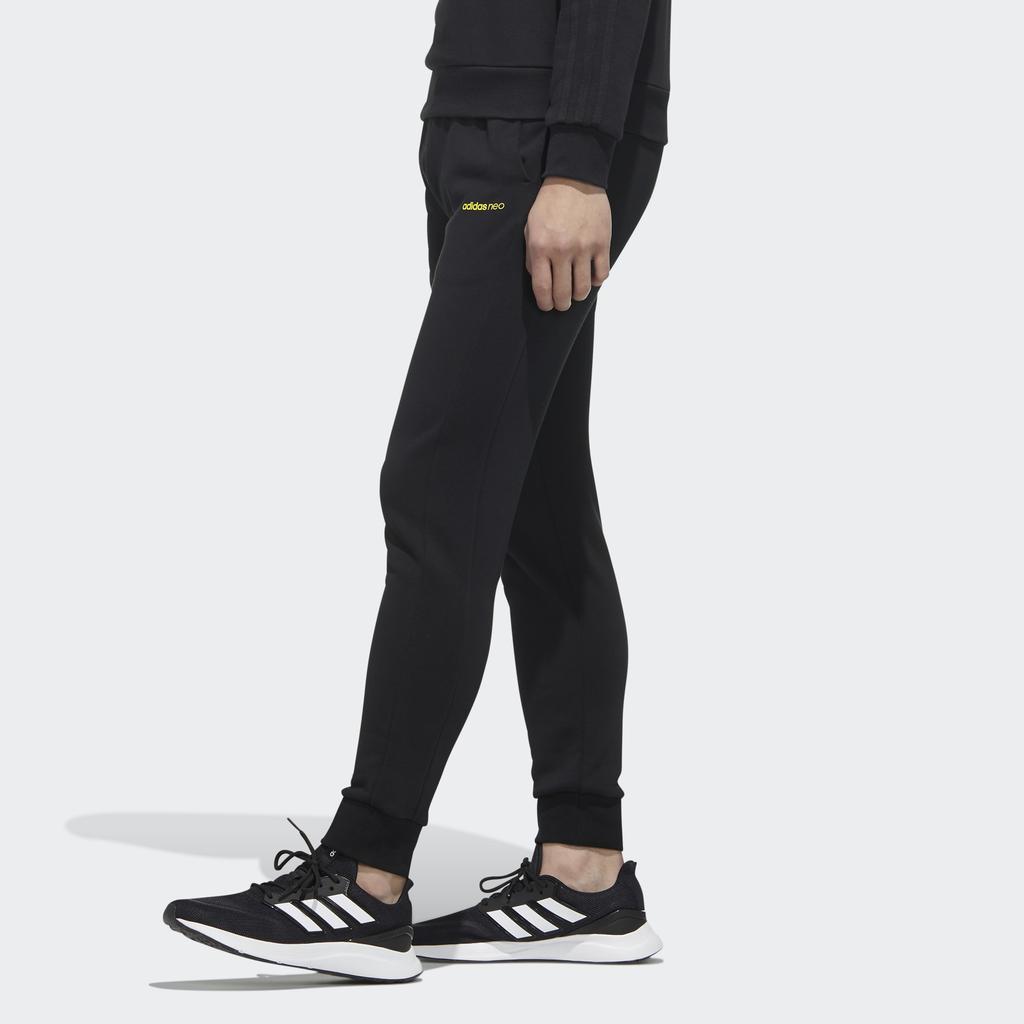 Adidas Neo Logo Cuffed Joggers Men Bottoms Black FU1046