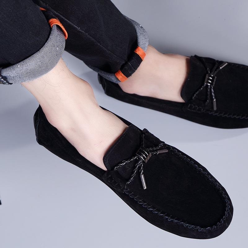 Autumn new leather Doudou shoes breathable lazy shoes personalized driving shoes