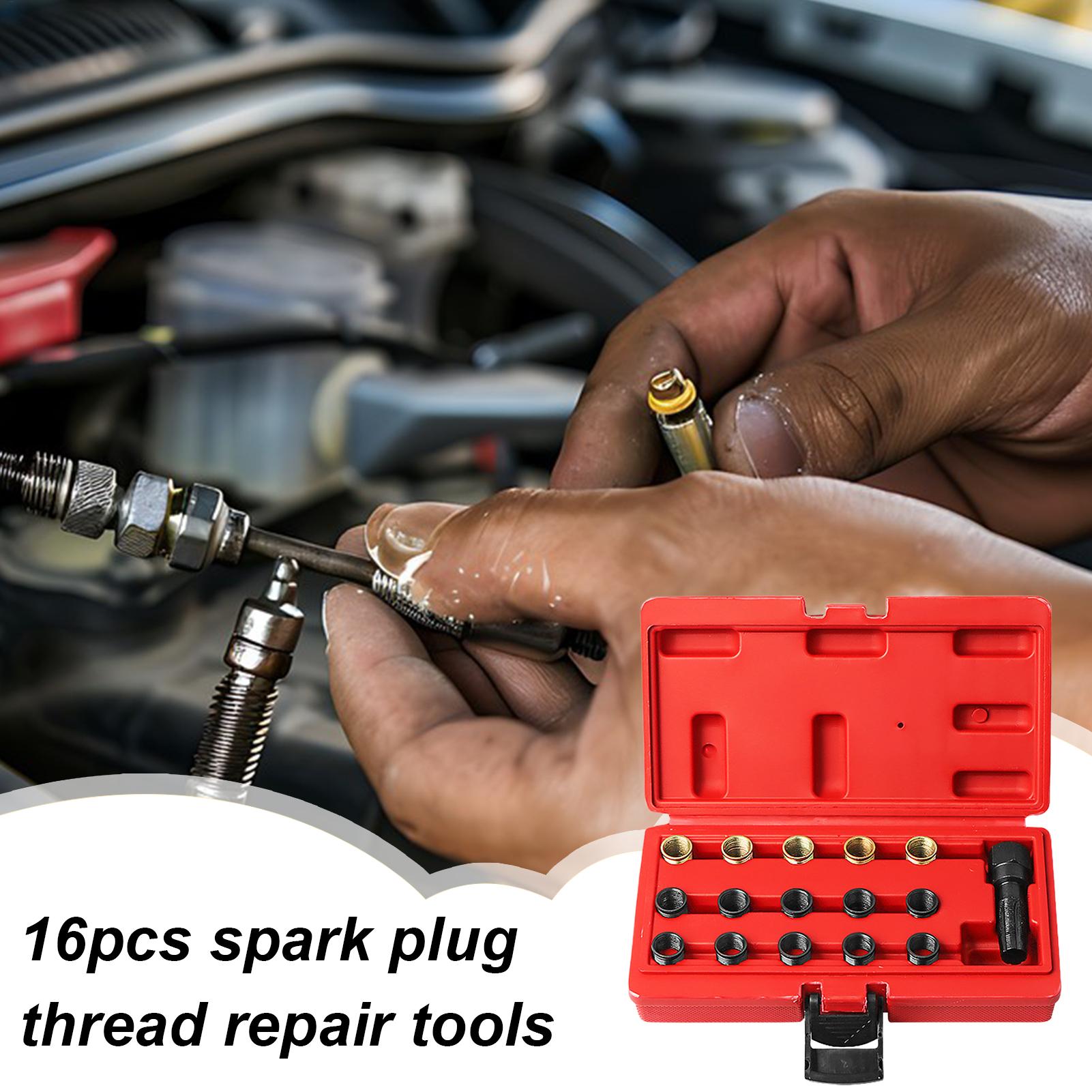 

Plug Tool Kit 16 Piece Professional Socket Plug Thread Repair Kit With Portable Case For Truck Car Suv Rv Sedan Automotive CHINA