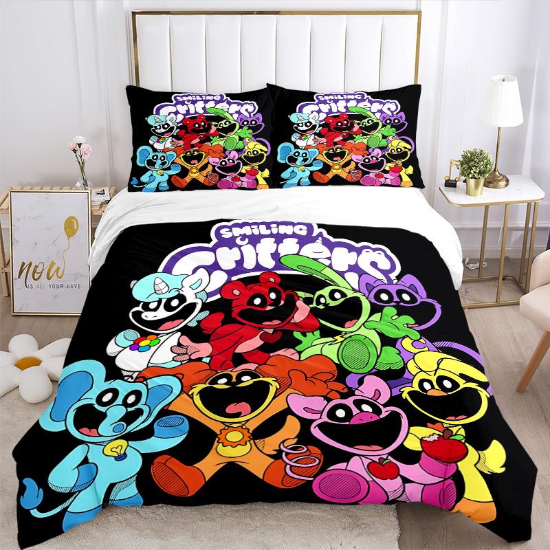 Critters Party Print 3Pcs Bedding Setduvet Cover With 2 Bedropillowcase Home Birthday Gift