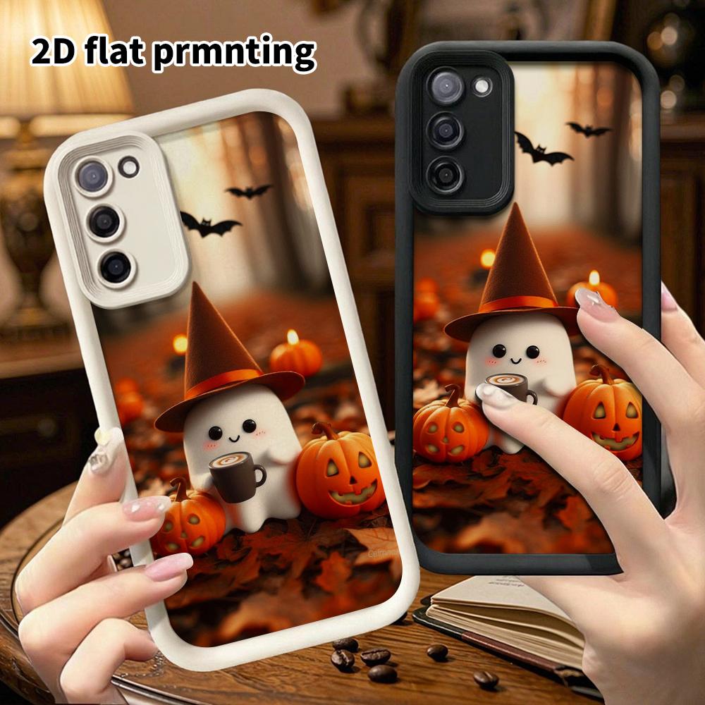 Phone Case: 2D Flat Samsung Galaxy A34 A35 M05 M06 S20 S22 S21 FE Plus 5G Step Protection Case, Forest Spirit, Christmas and Halloween Gift