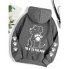 Talk To The Paw Funny Dog Cartoon Print Hoodie Women Warm Hoodie Fashion Casual Hooded Autumn Loose Round Neck Woman Tops
