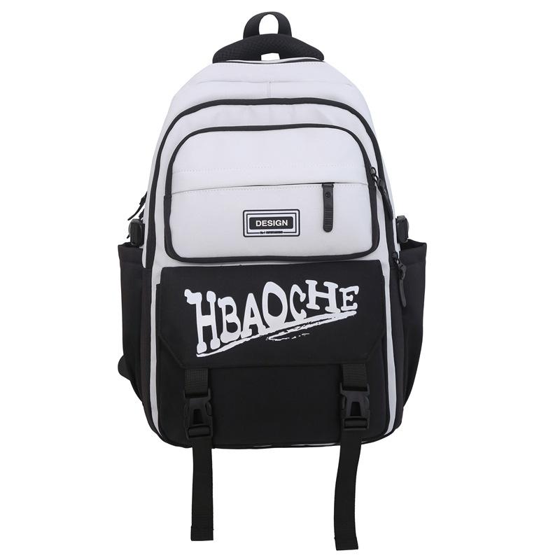 Large capacity junior high school students new primary school students double shoulder schoolbag men's and women's trend backpack