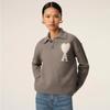 AMI Spring and Autumn New Love Jacquard Wool Ami De Coeur Polo Collar Hoodie Sweater