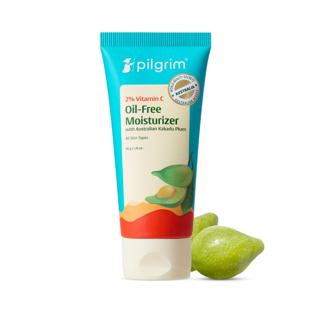Pilgrim 2% Vitamin C Oil Free Moisturizer For Oily Acne Prone Skin Lightweight Daily Face Cream 50 G Hydrating