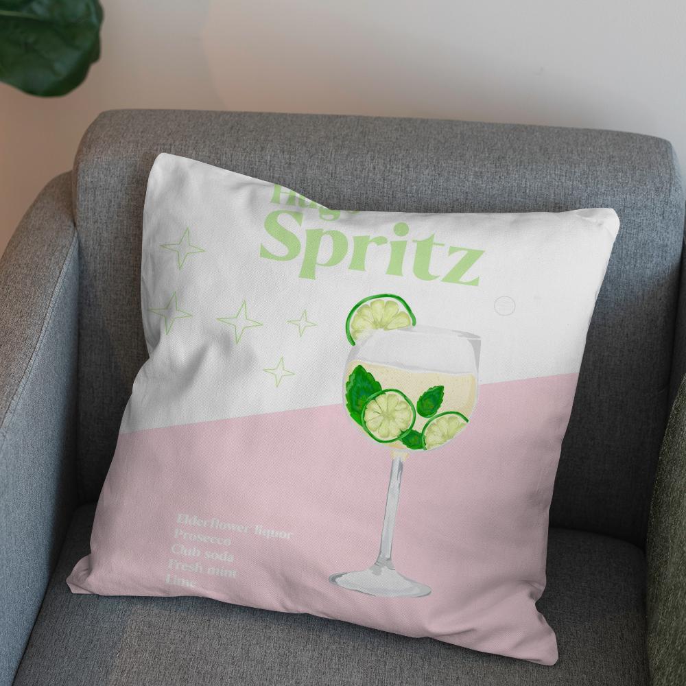 Hugo Spritz Cocktail Pillow Case For Car Sofa Decorative Home Doublesided Print Plush Square Throw Pillow Cushion Cover