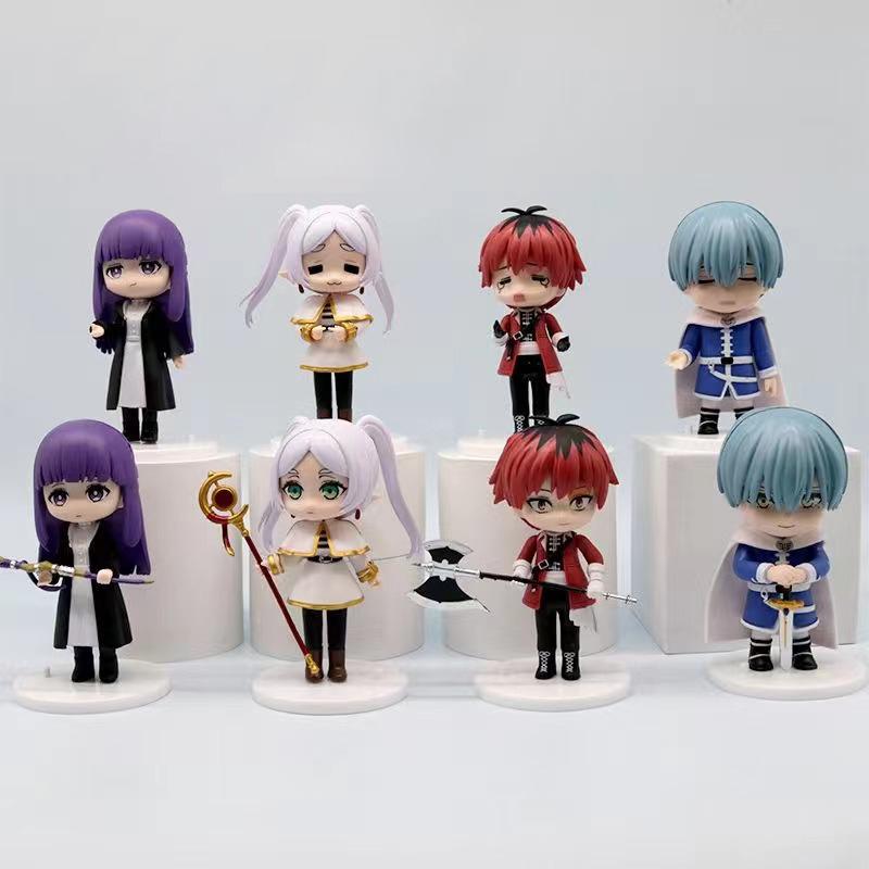 10CM 8 Stück/1Set Sousou no Frieren Figur Frieren Modell Spielzeug Stark Action Figur Fern Himmel Set Puppe PVC Schreibtisch Ornamente