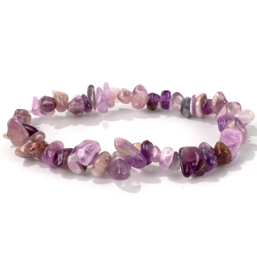 Natural stone bracelet beaded natural gravel elastic stacking wearing versatile high-end light luxury hot-selling bracelet