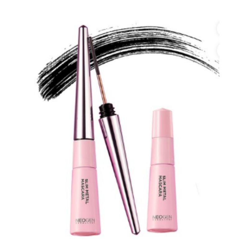 NEOGEN Dermalogy Slim Metal Mascara Set Black 6ml + 6ml Refill Precision Curling Long Lash Kit
