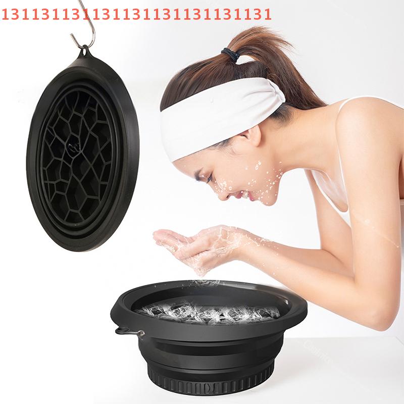Portable Face Dipping Bowl for Ice Bath And Home Skincare Routine for Women And Girls 1 Pcs Large Foldable Silicone Bowl